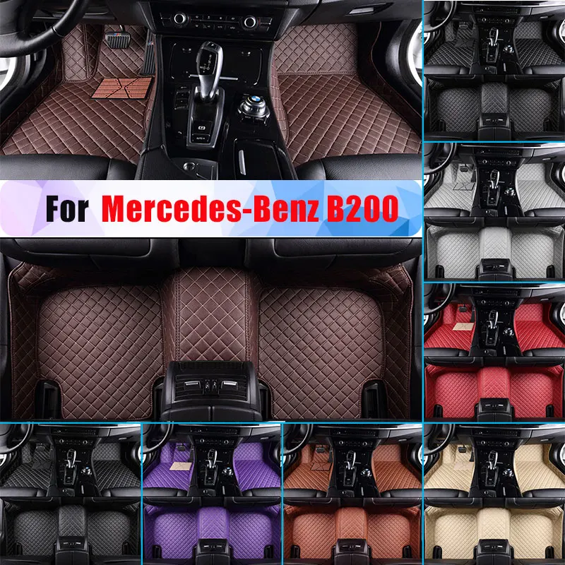 

Waterproof Car Floor Mats For Mercedes-Benz B200 All Season Car Carpet Floor Liner Artificial Leather Full Surrounded