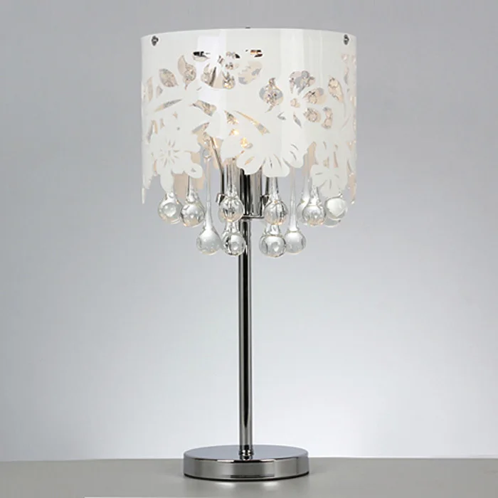 Modern White Hollow Acrylic Water Drop Crystal Table ...