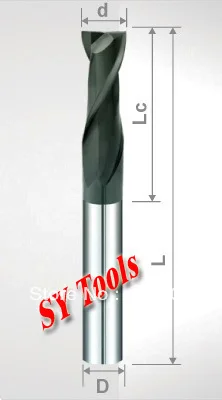 

10pcs 5mm Two Flutes Milling Tools Carbide CNC Endmill Router bits hrc45