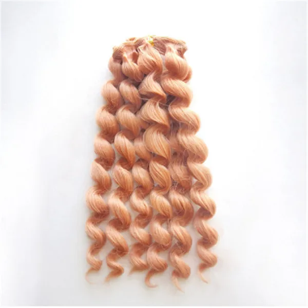 1pcs 20*100cm Screw Curly Hair Extensions for All Dolls DIY Hair Wigs Heat Resistant Fiber Hair Wefts 15