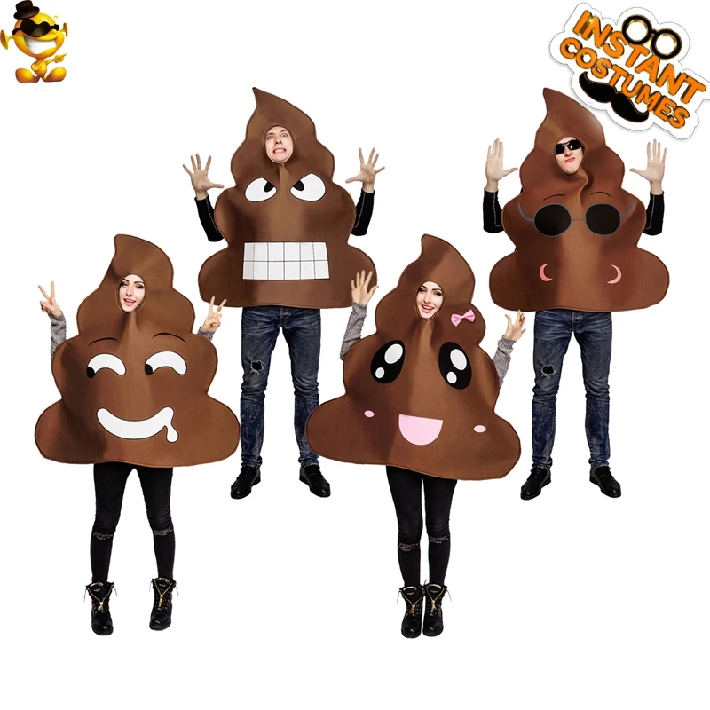 

New Arrival Poop Costumes Cosplay Halloween Party All Kinds of Poop Emoji Jumpsuit Masquerade Funny Dress Poop Costumes