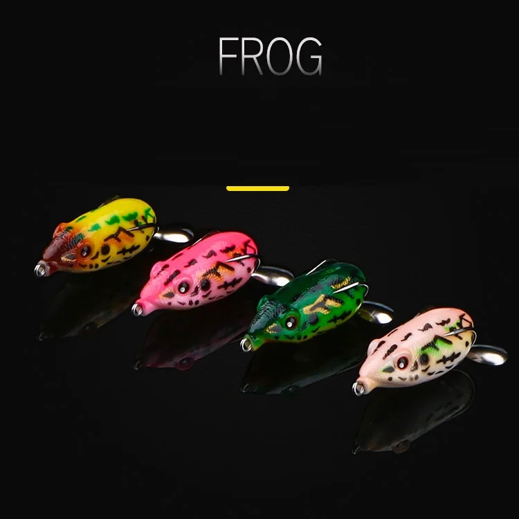 Fishing Frog Lures 5cm/13g Topwater Lure Plastic Soft Tube Bait Profession Fishing Tackle Lifelike Crankbait Frog Baits For Bass