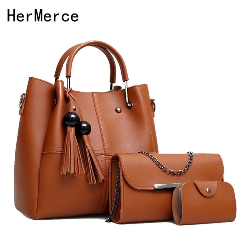 

3Set Luxury Shoulder Bags for Women Handbags 2018 Casual Tote Messenger Bag Crossbody Leather Female Pochette Sac A Main Femme 2
