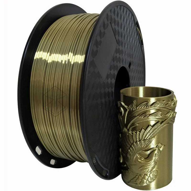 Шелк Золотой Металл 3D печать PLA нити 1 75 мм кг Материал Best Продавец Творческий
