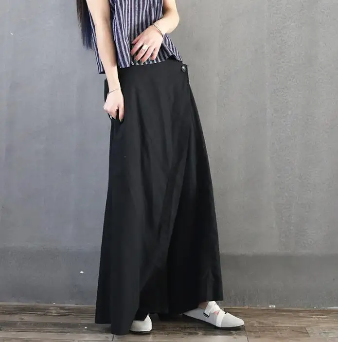 

2016 new wide-legged pants irregular all-match wide leg trousers 17818