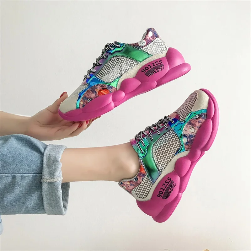 2019 New Arrival Woman Sports Shoes Lace-Up Rubber Wedges Sneakers Sequins Shake Shoes Fashion Girls Sport Shoes For Woman N1-50 2019 New Arrival Woman Sports Shoes Lace-Up Rubber Wedges Sneakers Sequins Shake Shoes Fashion Girls Sport Shoes For Woman N1-50