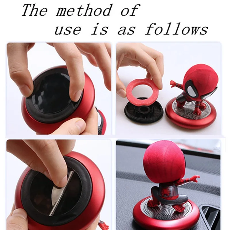 Cartoon Air Freshener with Clip Car Styling Perfume For Air Condition Vent Outlet The Avengers Marvel Superman Batman Fans