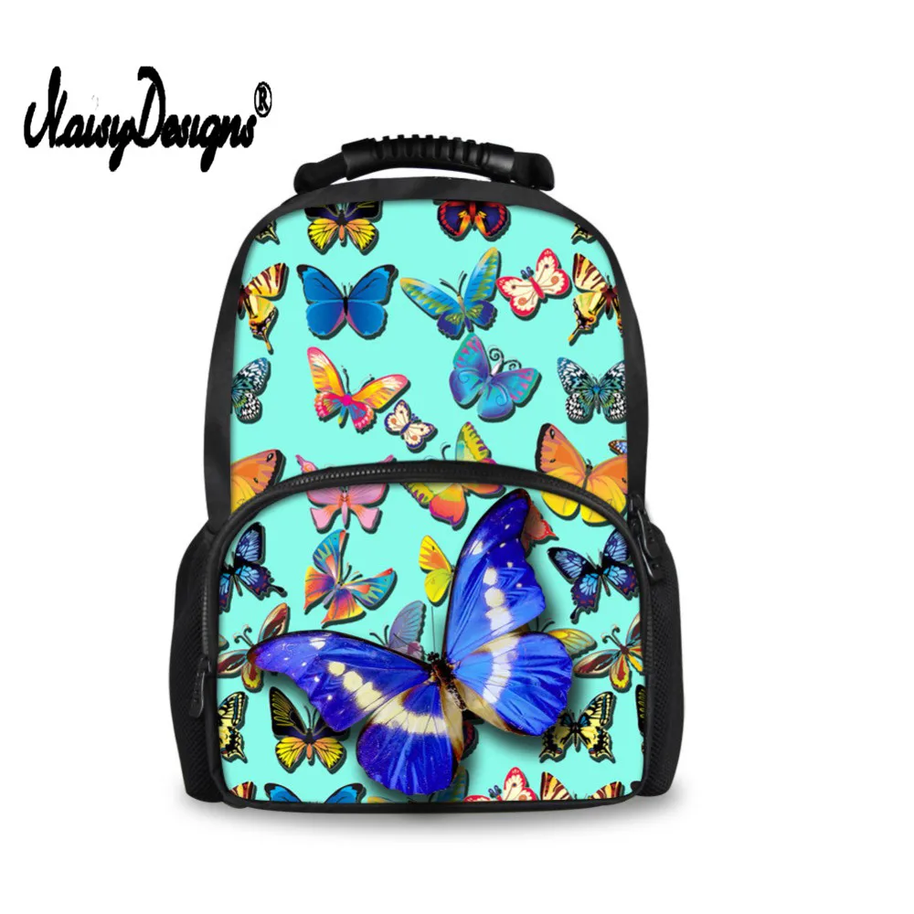 

Noisydesigns Fashion Girls School Bags Cute 3D Butterfly Printing Schoolbag for Teenager Students Middle School Bookbag Travel