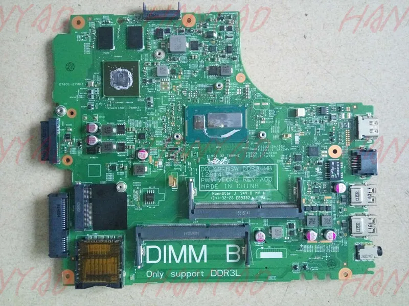 CN-0YFVC4 0YFVC4 YFVC4 для материнской платы ноутбука DELL 3437 5437 системная плата i5 cpu ddr3 100%