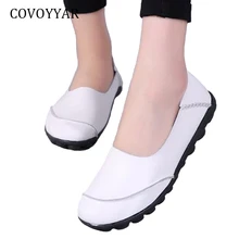 COVOYYAR/женские лоферы; коллекция года; сезон осень; натуральная кожа; прошитая мягкая подошва; женская обувь на плоской подошве без шнуровки; неглубокие повседневные туфли; большие размеры; WFS410