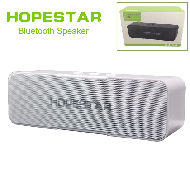 HOPESTAR H13 Bluetooth динамик беспроводной сабвуфер двойной бас стерео Поддержка USB TF AUX FM с зарядным устройством для телефона - Цвет: white with package