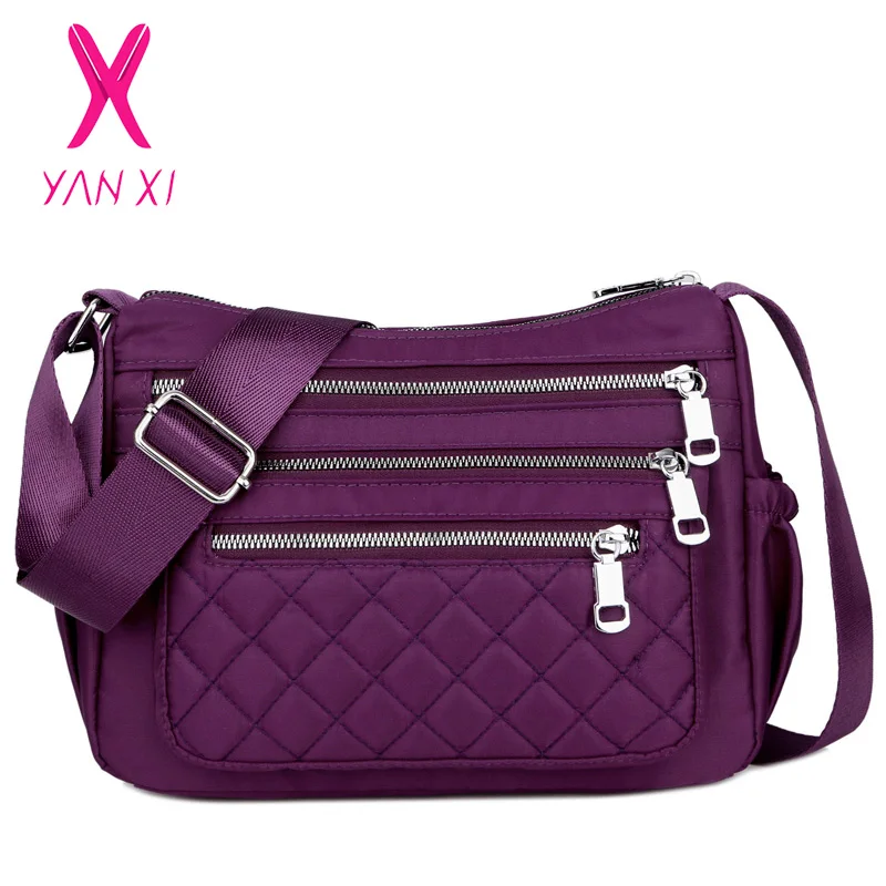 Women Quality Waterproof Nylon Causal Shoulder Tote Handbag Crossbody Messenger