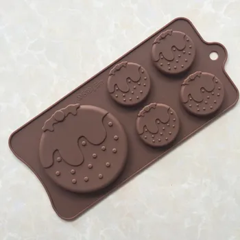 

1pc New 5 Christmas pudding silicone mold ice tray big Strawberry fondant mold