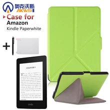 Чехол-книжка для Amazon Kindle Paperwhite 1 2 3 оригами с магнитной подставкой pu кожаный чехол