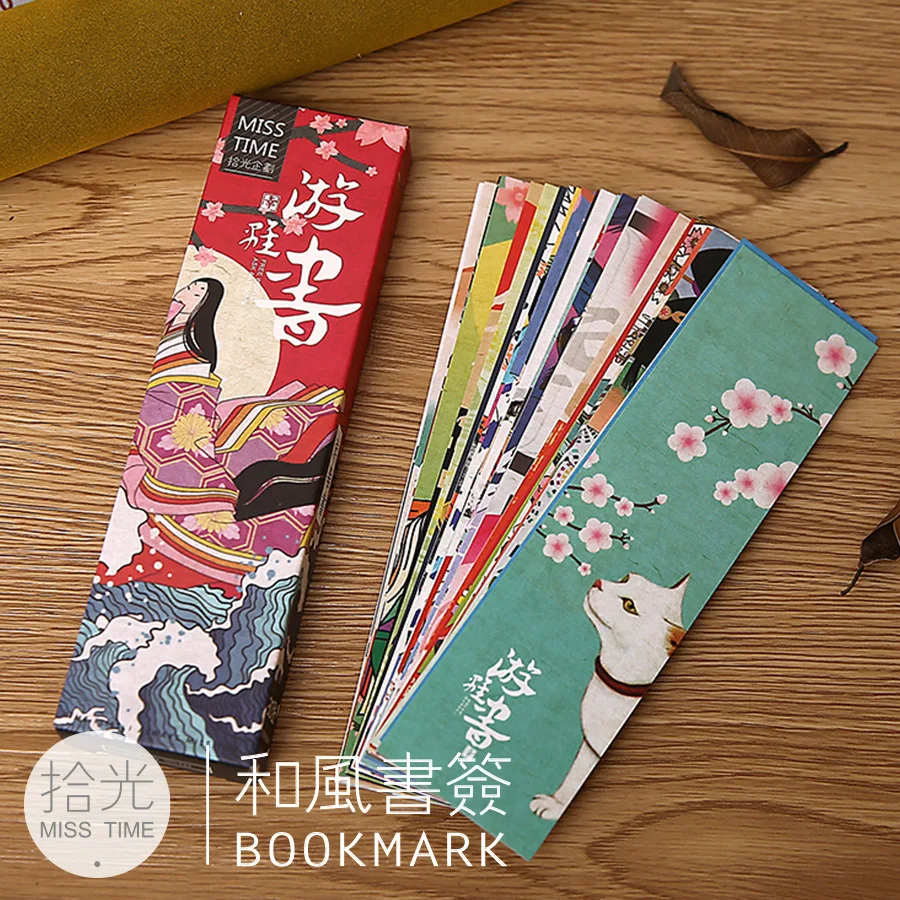 Paper Bookmark 30 Sheets/pack Vintage Japanese Style Book Marks For School Student