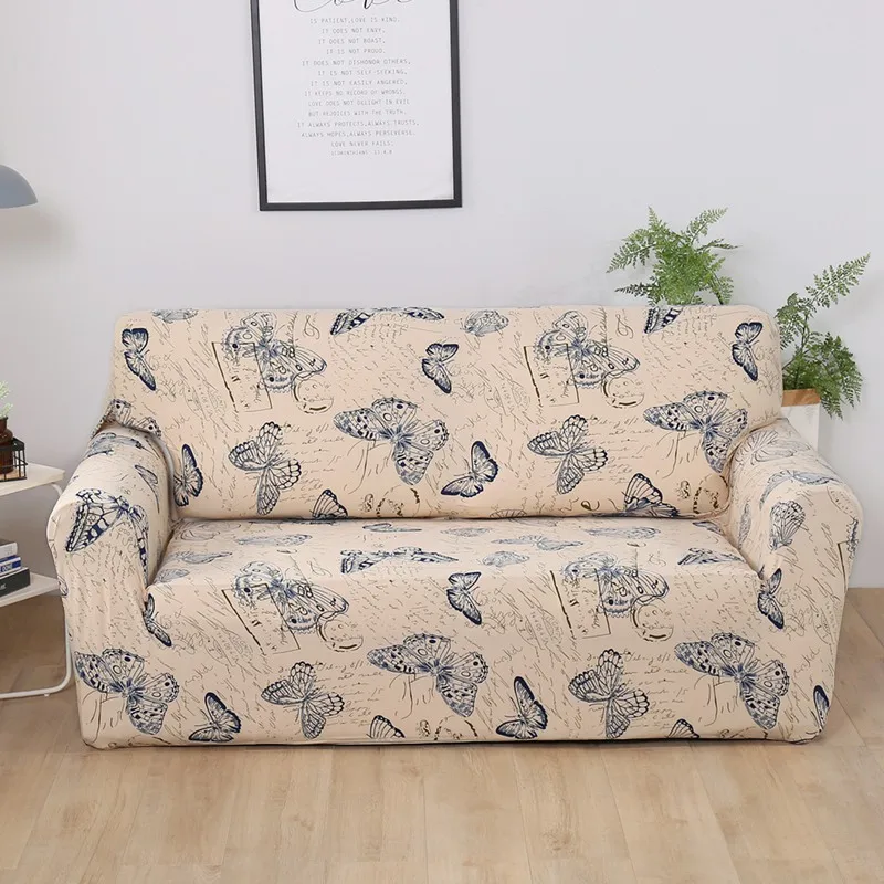 Navy Butterfly sofa cover