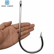 Easy Catch 1pc 7731 Stainless Steel Fishing Hooks Super Large Sharp Strong Thick Big Game Fish Tuna Bait Fishing Hook Size 20/0