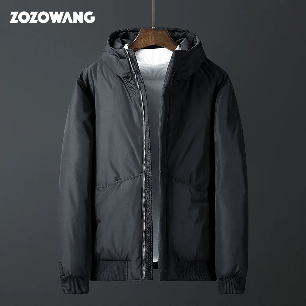 

ZOZO Winter jacket men 90% white duck down coat Fleece Military Down Jacket Coat Men Windproof Waterproof Outwear Down Parkas
