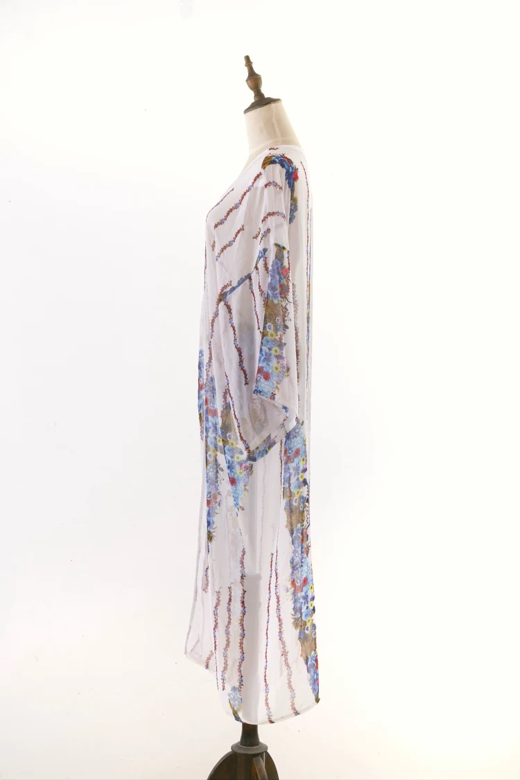 Beach Cover up Tunics for Beach Print Chiffon Long Kaftan Bikini Cover up Robe de Plage Sarong Beach Wrap Swimsuit coverup Beach Cover up Tunics for Beach Print Chiffon Long Kaftan Bikini Cover up Robe de Plage Sarong Beach Wrap Swimsuit coverup