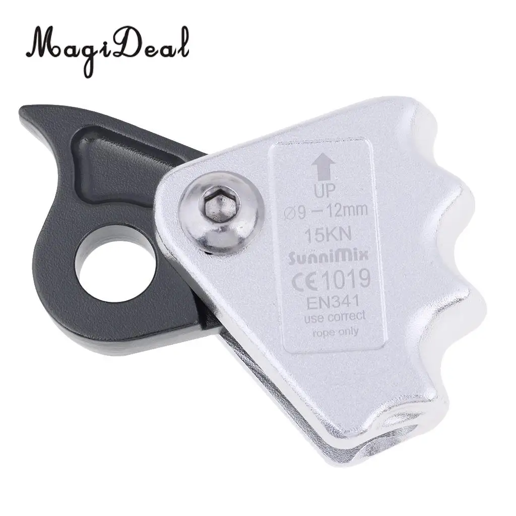 Rock Climbing Grab Fall Arrest Rope Grab Clamp Ascender For 9mm-12mm Rope