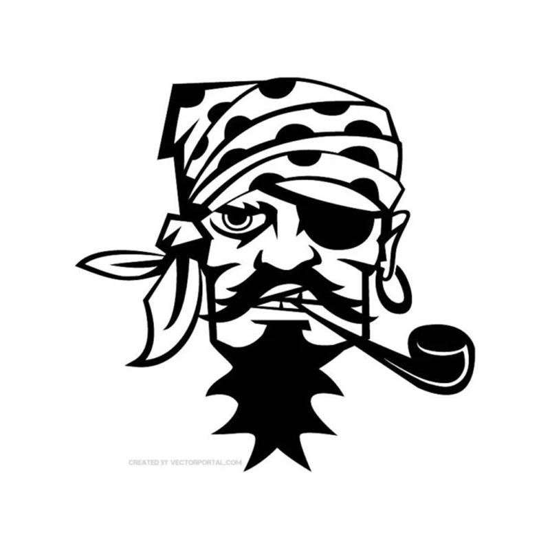 

Pirate Head Car Sticker Based Car Packaging Accessories Product User Personality Interesting Characters