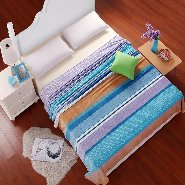 Panic Ing Ice Blue Dot And Stripes 100 Polyester Europe Portable Panic Ing Ice Blue Dot And Stripes 100 Polyester Europe Portable Summer Multi Flannel Sheets