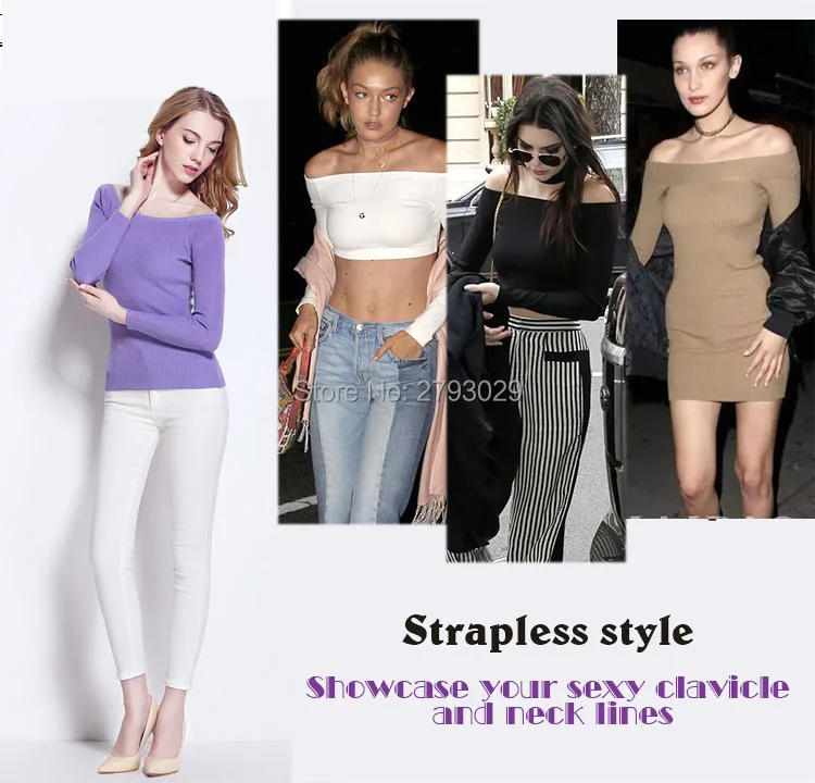 2017 New Spring sweater jumper pullover crop top winter women off shoulder christmas top runway designer