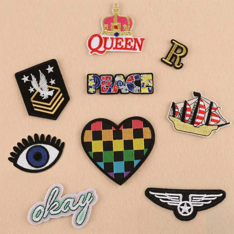 1 шт. нашивка Queen Eyes с вышивкой пришивная утюгом Искусственные джинсы T
