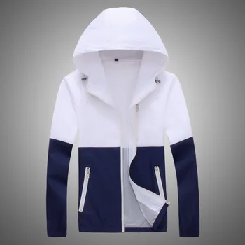 

mujer Parkas Windbreaker 2018 Autumn Womens Jacket Coat Hooded Female Jacket Fashion Men Ladies Thin Basic Jackets For XS-3XL