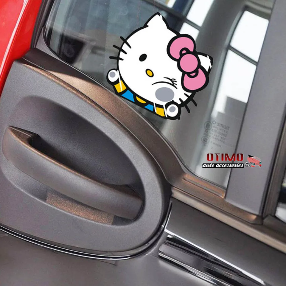 Baru Stiker Mobil Hello Kitty Stiker Mobil Ukuran Besar 19 X 17