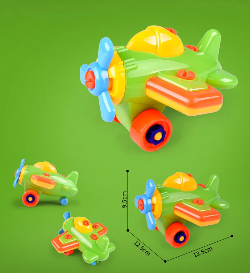 Мотоцикл вертолет вагон плоскости Jeep велосипед Dinasour Diy игрушка для Детский подарок червяка в сборе для маленьких мальчиков девушка самолет