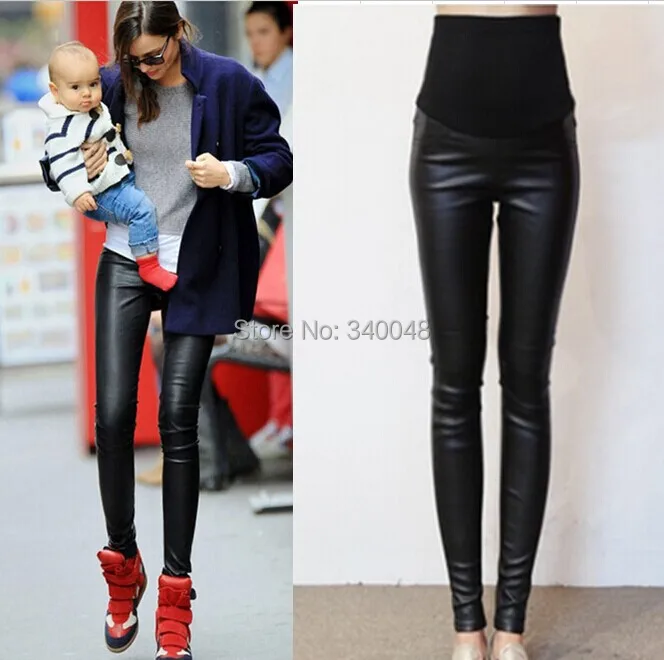 leather maternity jeans