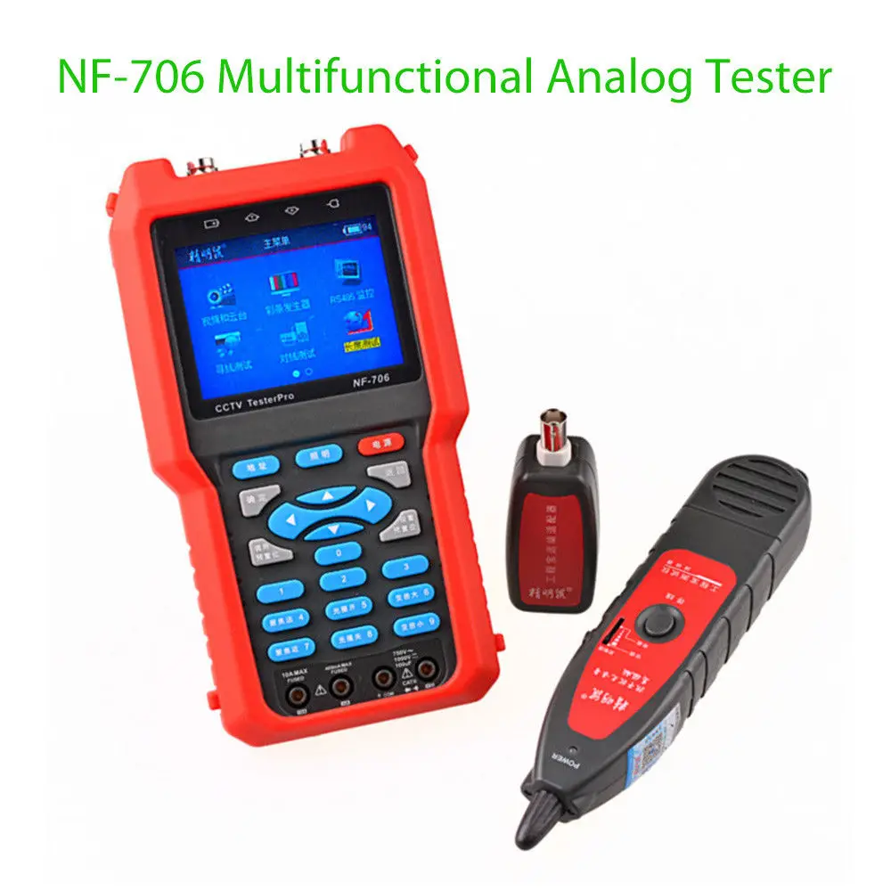 

SEESII NF-706 Multifunctional Analog CVBS RJ45 BNC Metal Optical Power Meter CCTV Cable Tester For Coaxial Line Breakpoint Test