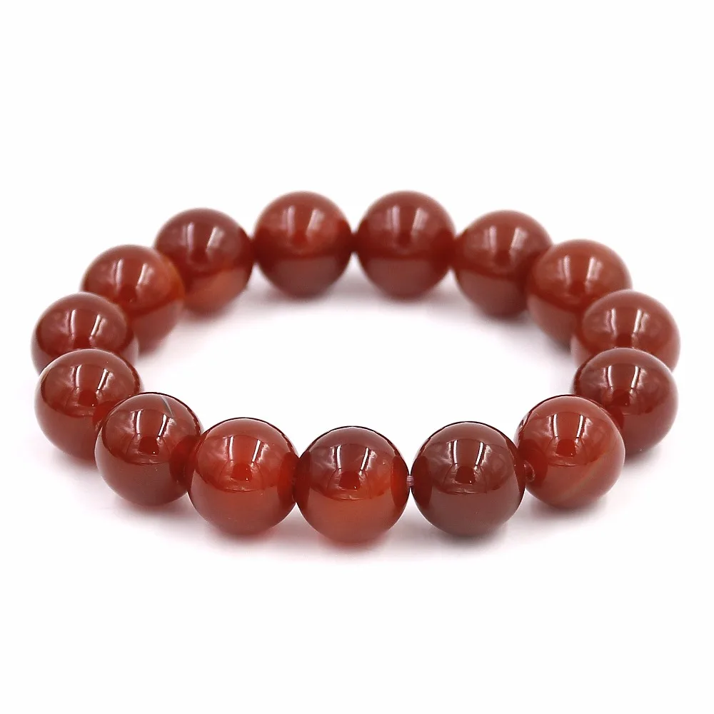 Женский браслет с бусинами из натурального оникса ярко красного цвета|bracelet