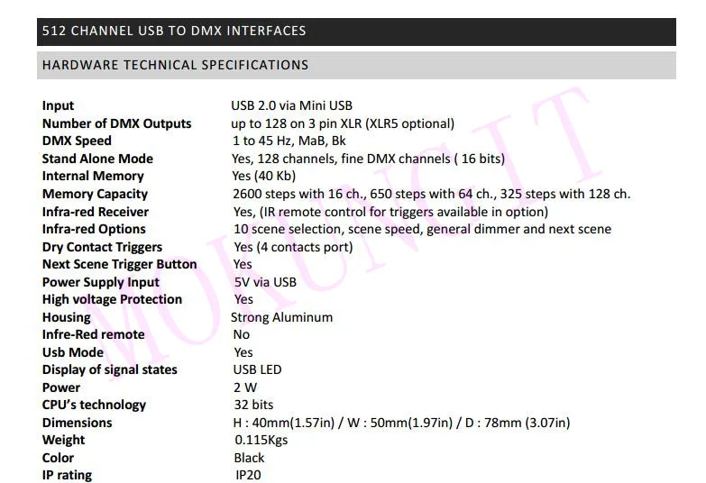 128 каналов USB к DMX контроллер DM128 DMX512 Master