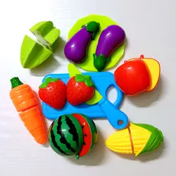 10 шт./компл. Пластик Кухня Еда резки фрукты овощи Дети Притворяться, играть в развивающие игрушки готовить безопасности Лидер продаж