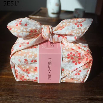

Women big handkerchief kerchief furoshiki cotton 100%/pink sakura printed 52cm/Many uses