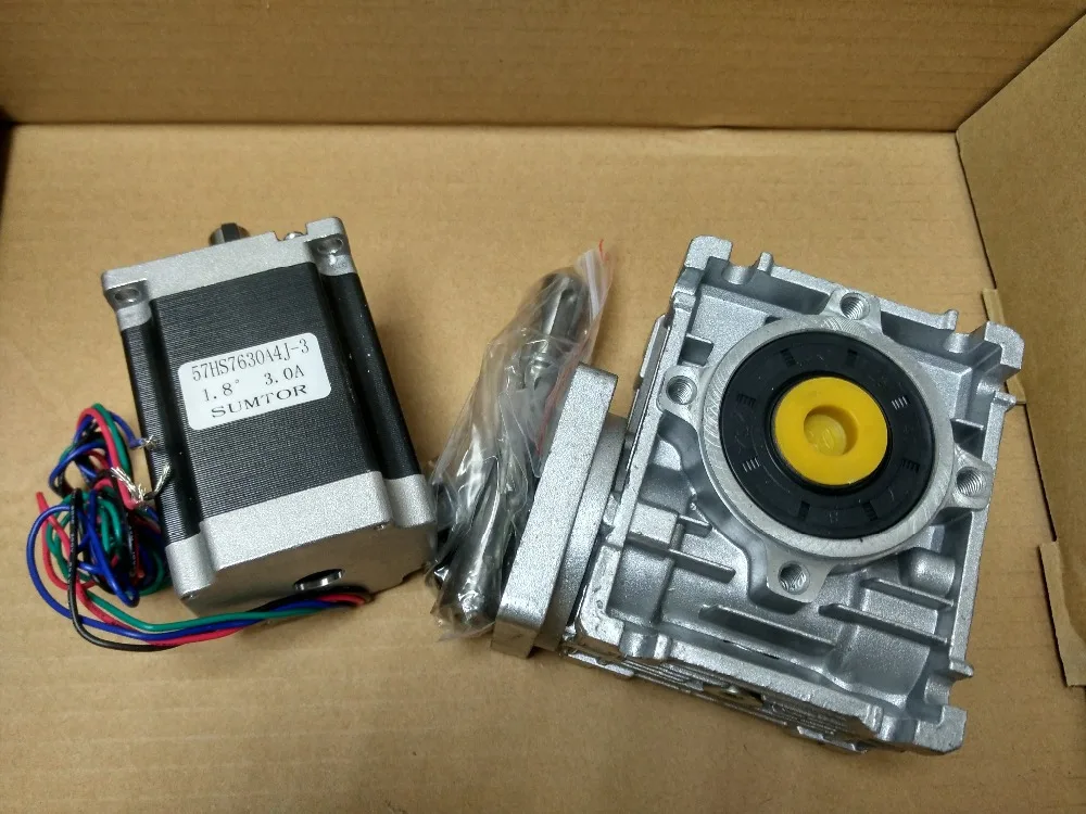 Червячный редуктор NMRV30 редукторный шаговый двигатель NEMA23 нм соотношение 20:1 с