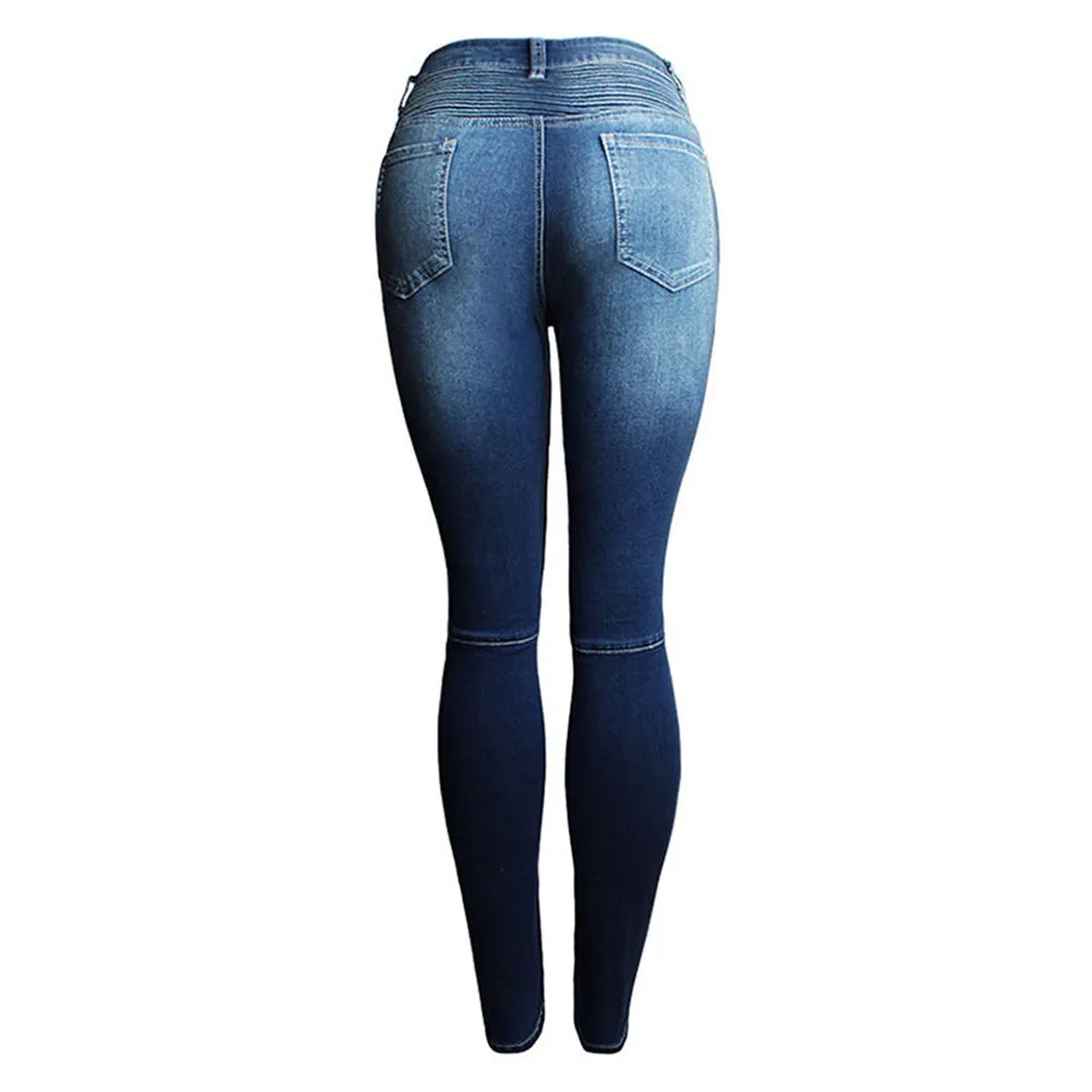 Свободные женские джинсы с рисунком страуса, размера плюс, рваные потертые, настоящие джинсы, обтягивающие, мотоциклетные, байкерские джинсы для женщин, джинсовые брюки-карандаш