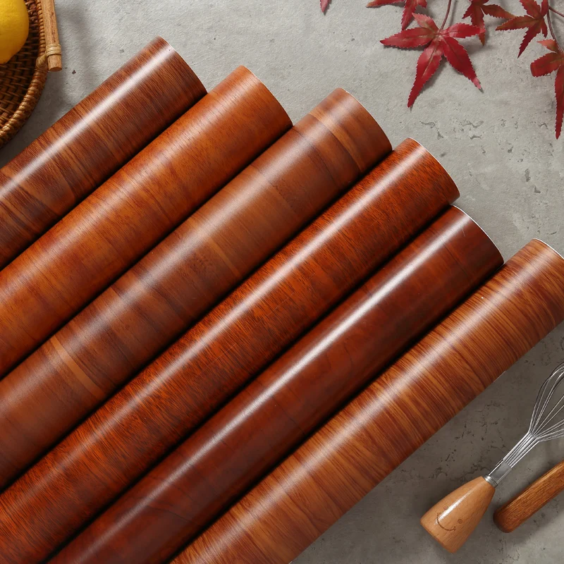 PVC Wood sticker Waterproof Wallpaper Self-adhesive Chinese brown | Дом и сад