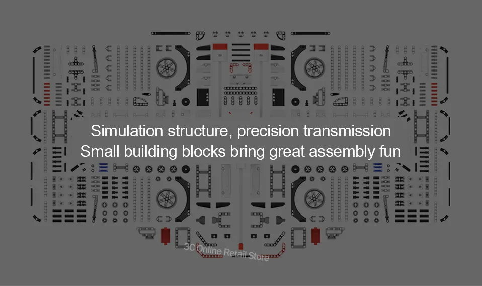 Original Xiaomi Intelligent Four-wheel Drive Off-road Vehicle Building Blocks 3D Drawings DIY Graphic Programming Building Kits (3)