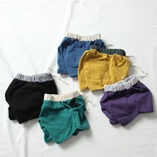 Шорты для маленьких мальчиков повседневные штаны на шнурках для девочек, лето года, пляжные шорты детские штаны Новое поступление, От 2 до 6 лет высокого качества