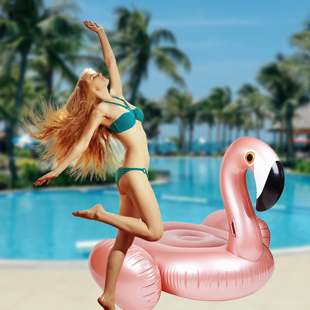 Плавательный матрац в форме фламинго, Надувное сиденье, плавающее кольцо, игрушка для воды, подходит для взрослых детей