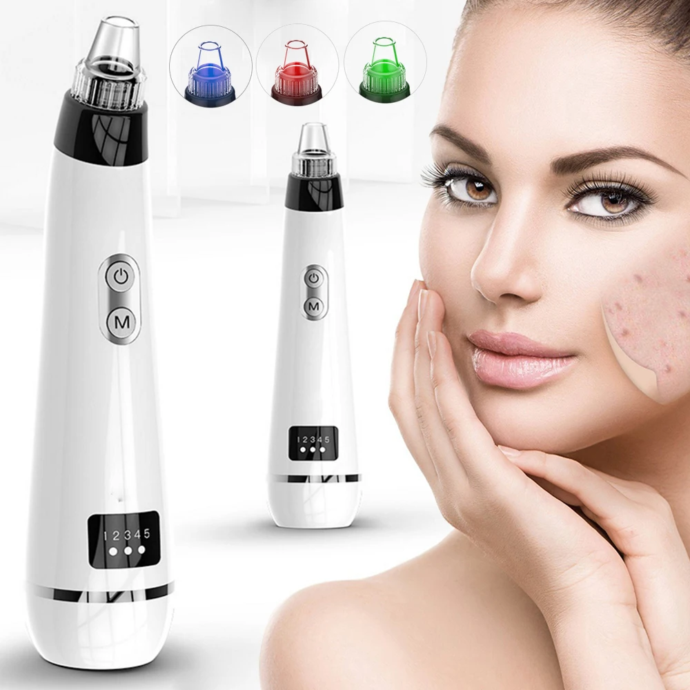 

Electric Point Noir Blackhead Vacuum Extractor Acne Remover Black Dots Extractor with LCD Display 3 Colors Light Skin Care