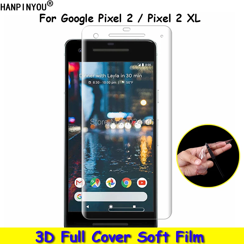 

For Google Pixel2 5.0" / Pixel 2 XL 6.0" 3D Curved Cambered Full Cover Soft PET Film Screen Protector (Not Tempered Glass)