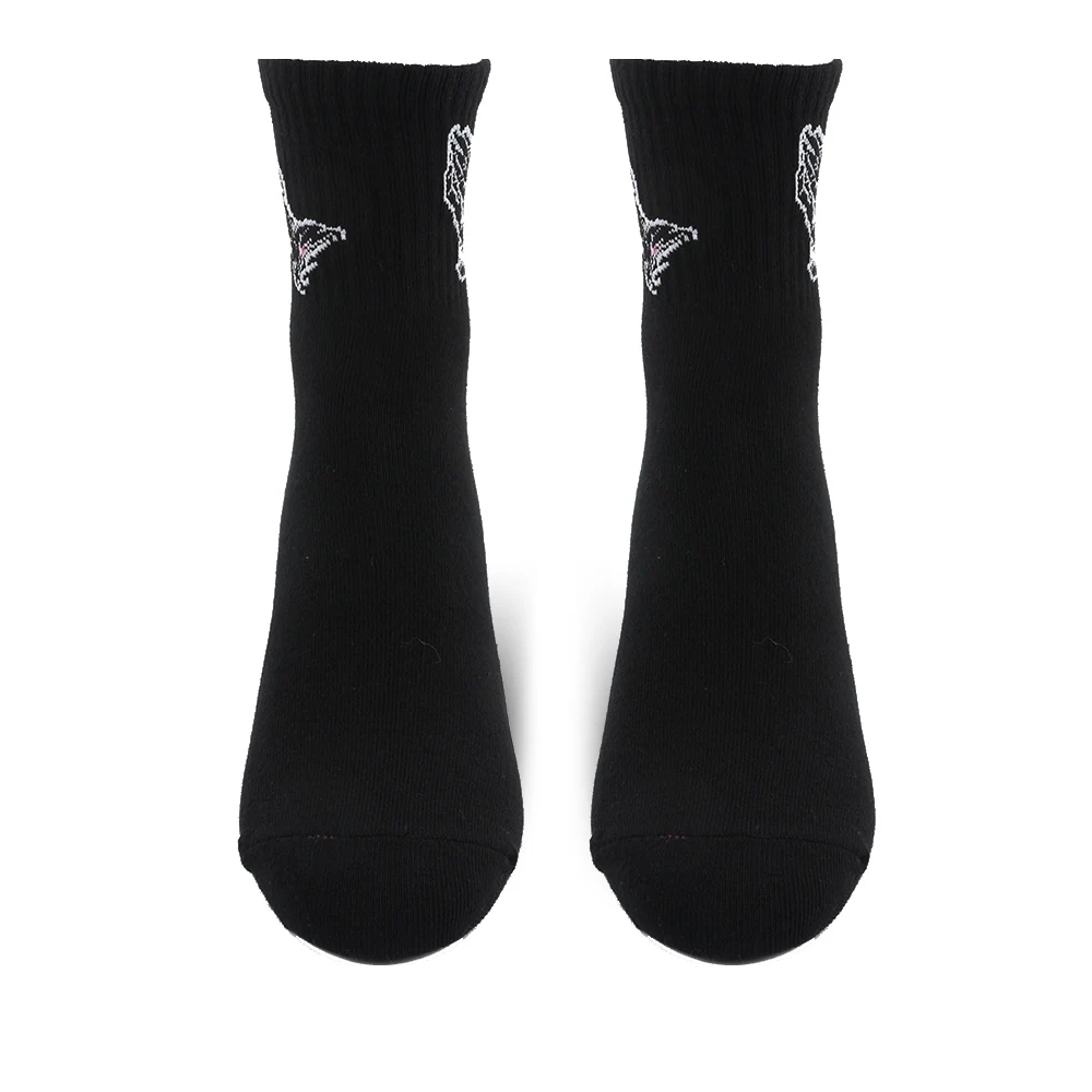 Мужские носки из чесаного хлопка, модные мужские носки в стиле хип-хоп, черно-белые носки для скейтборда, удобные, мягкие, крутые, забавные носки с изображением Иисуса