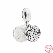 Любовь Подвеска Йога шарики для украшений перламутровая эмаль для женщин Изготовление ювелирных изделий DIY Fit PANDORA Подвески Серебро 925 FL613