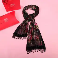 2019 новые длинные мусульманский хиджаб шарф обёрточная бумага шаль палантин дамы печати шарф с цветами Handmand бусины платок теплый Mujere Bufanda