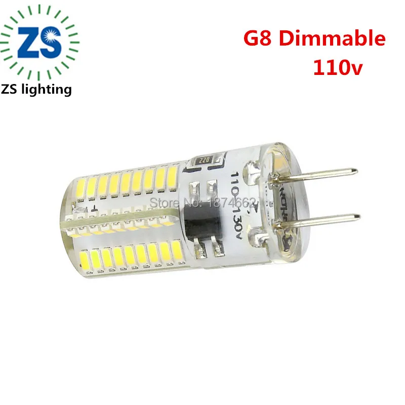 G8 LED Dimmable 4 Watt warm whtie g8 Bi Pin Base 72X3014SMD AC 110 130V