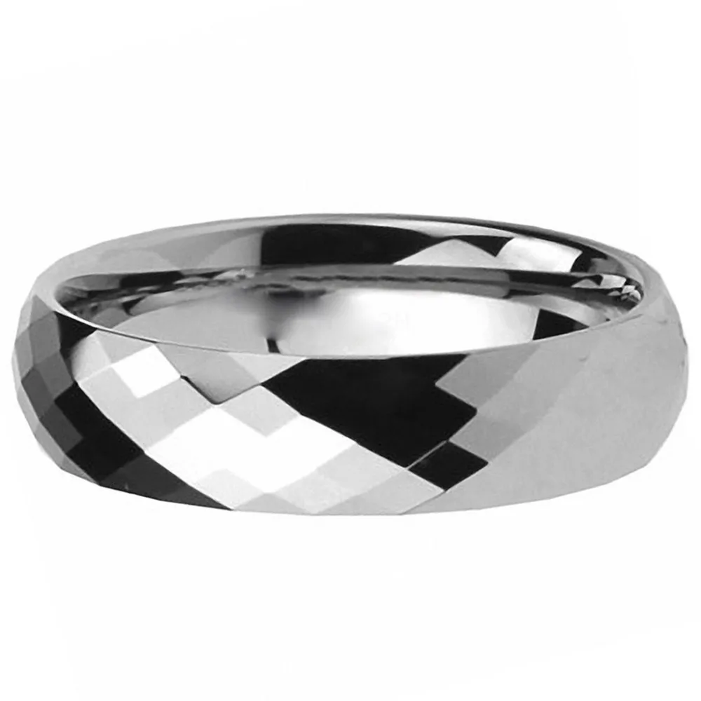 Полированный многогранный вольфрамовый твердосплавный браслет 8 мм|wedding band|promise